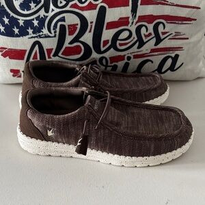 NWOT Men’s Frogg Toggs Brown Tweed Loafers SZ 8